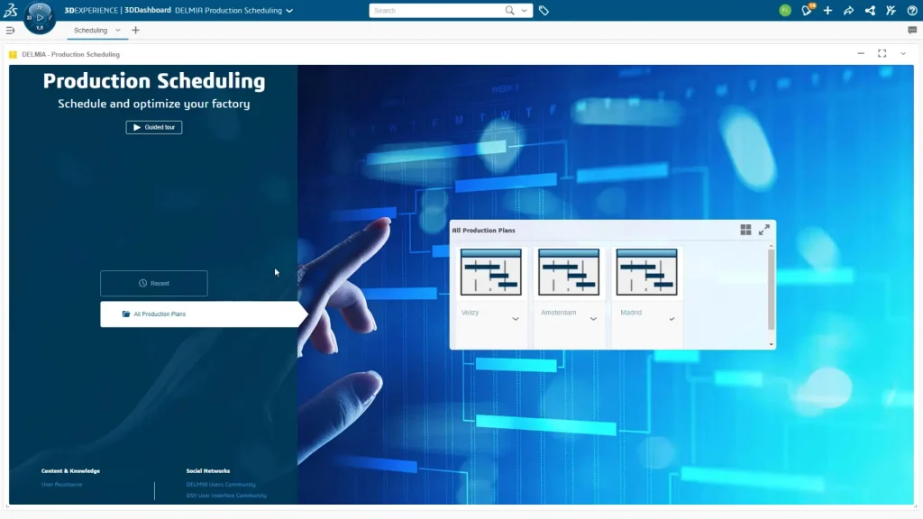 DELMIA production scheduling app
