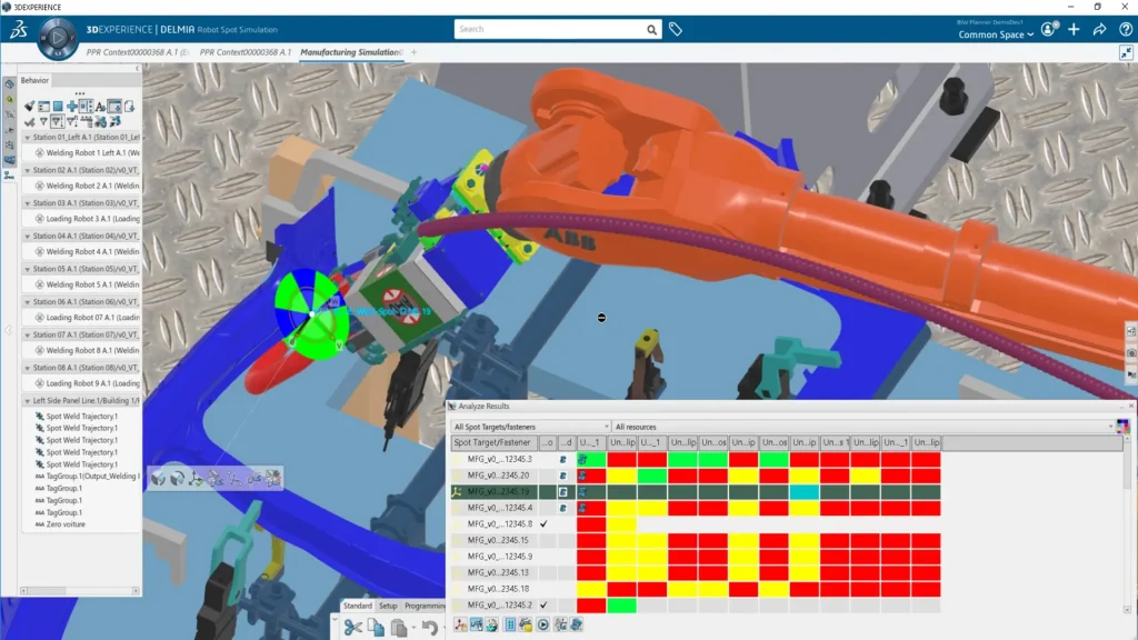 DELMIA Robot Spot Simulation