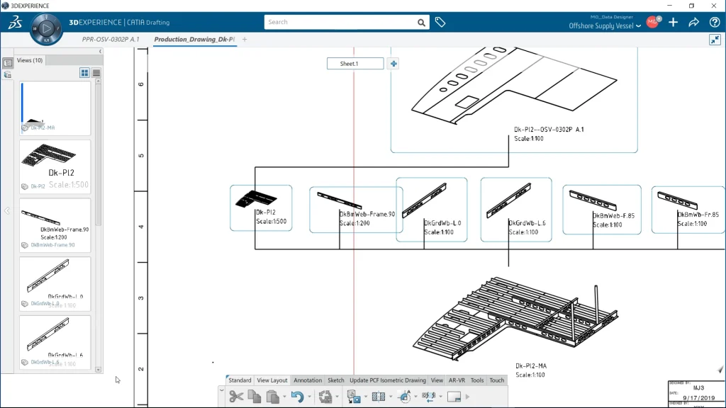 CATIA Drafting for Structure