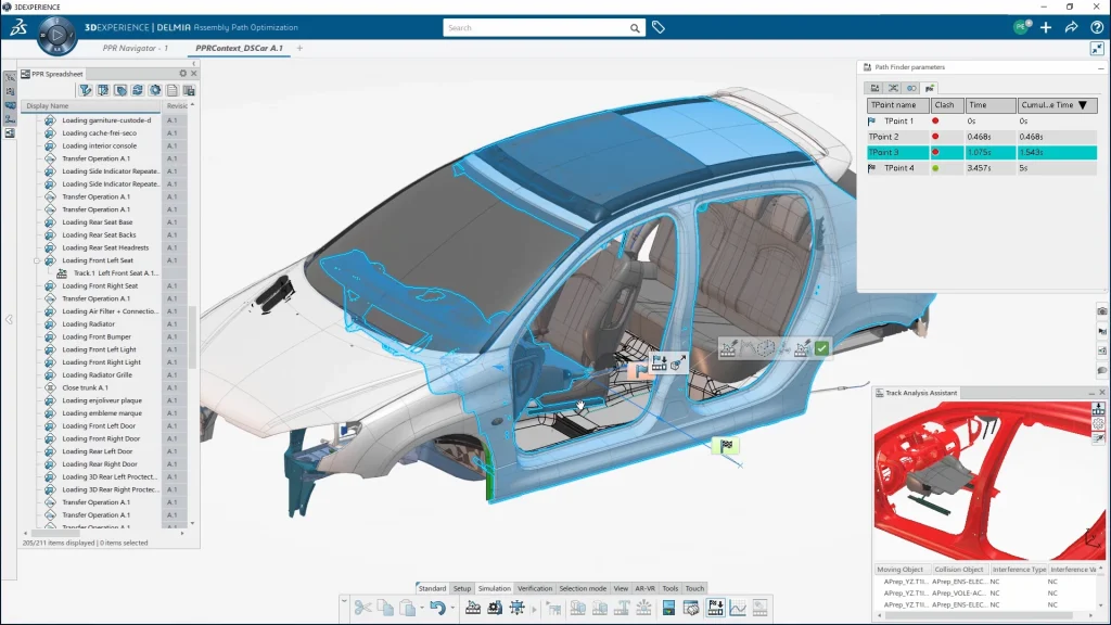DELMIA Assembly Path Optimization