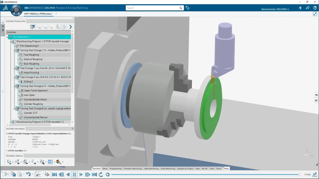 DELMIA NC Prismatic Mill Turn Programmer
