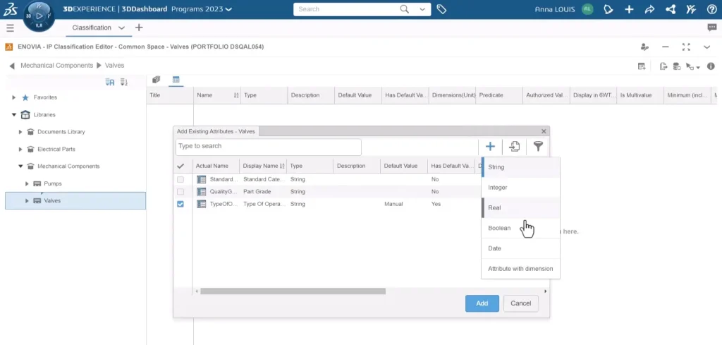 ENOVIA Classification Editor