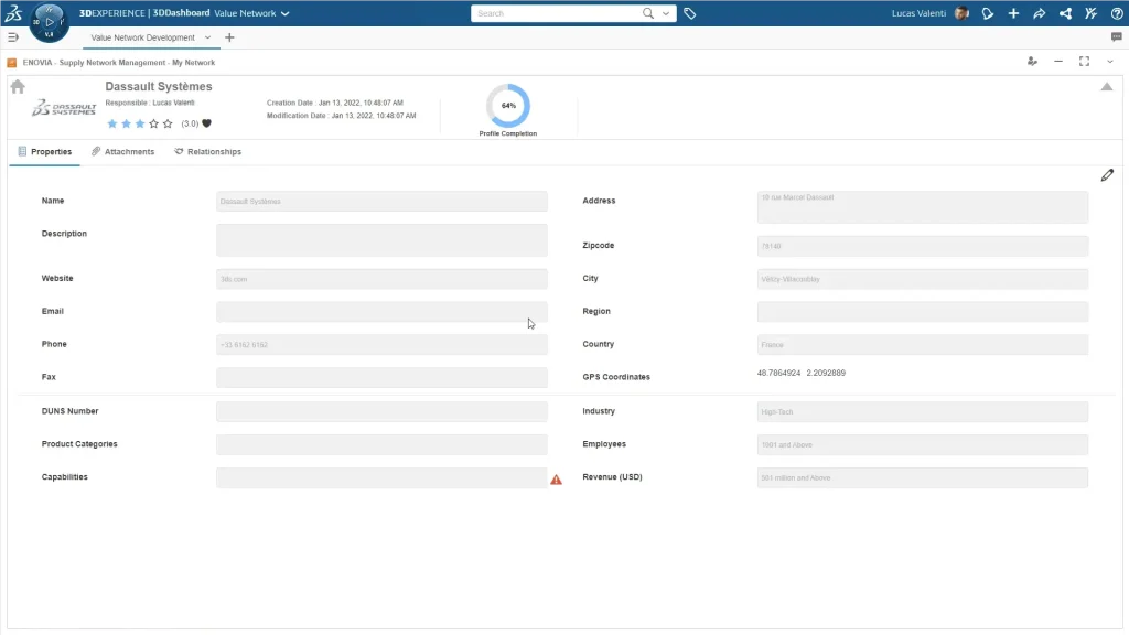 Supply Network Manager 3 ENOVIA Supply Network Management
