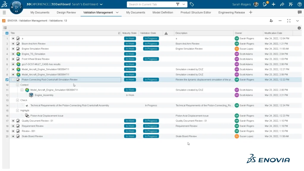ENOVIA Validation Management