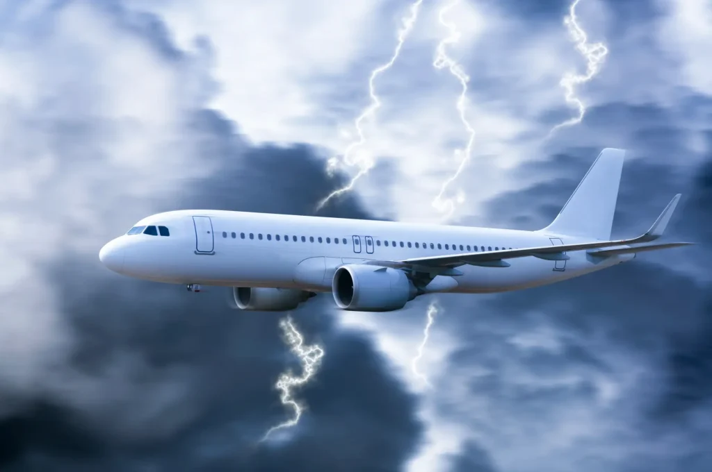 Simulating lightning strikes on aircraft