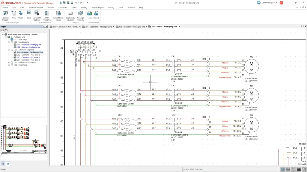 Electrical schematic PLC design