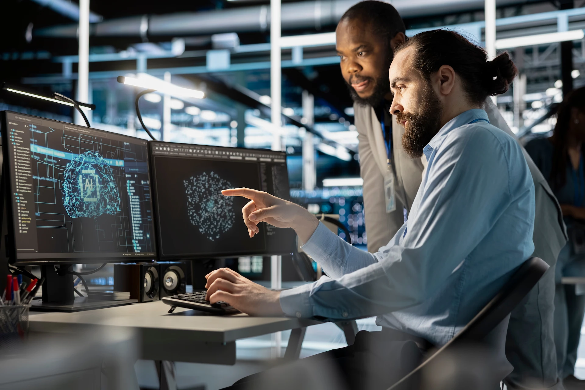 team-technicians-desktop-collaboration
