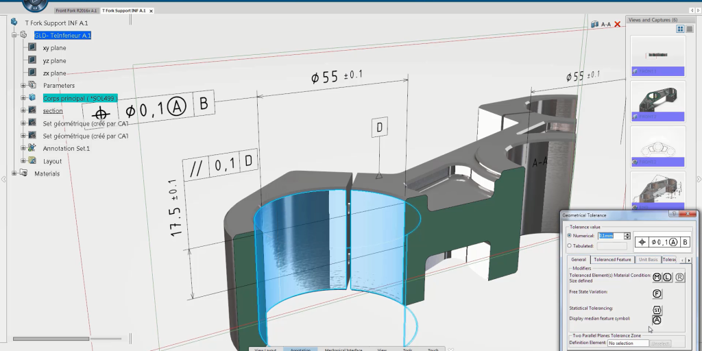 3DEXPERIENCE CATIA 3D Tolerancing & Annotation