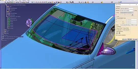 Windscreen CAVA Vehicle Simulation